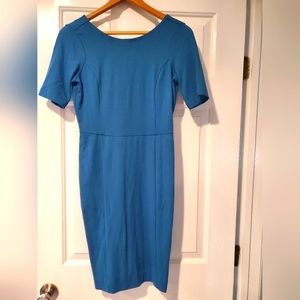 Ann Taylor Elbow Sleeve V Back Pencil Dress 2 Petite